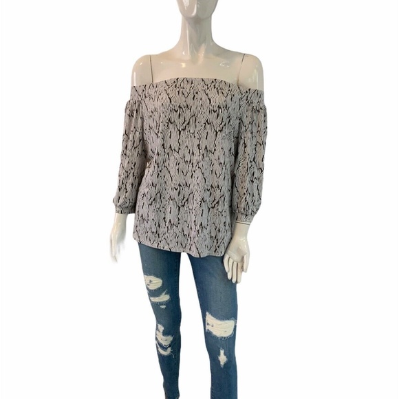 New Laundry By Shelli Segal Off the Shoulder Top M - Picture 3 of 11